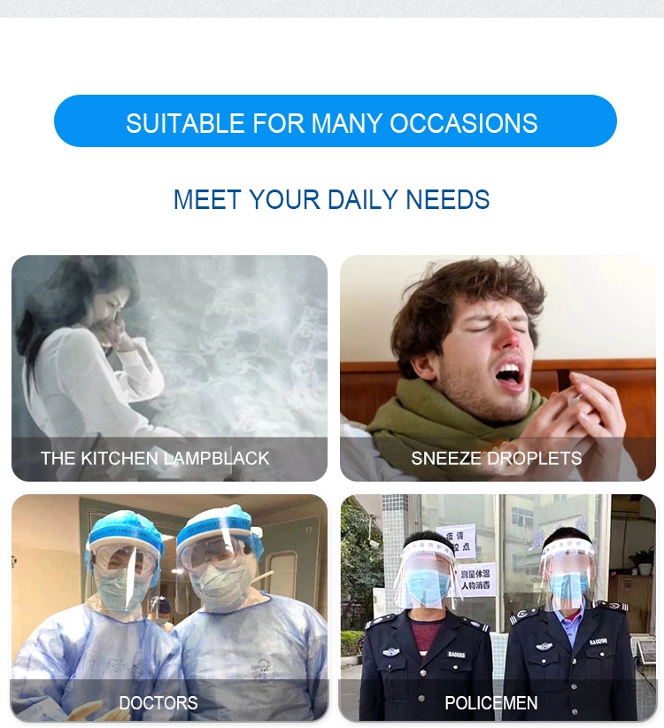 Transparent Protective Film Anti-Fog Full Face Cover Plastic Face Shields