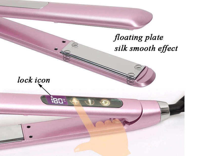 Hair Salon Equipment Straightener Anion Tech Ceramic Heater LCD Flat Iron 450 Degrees