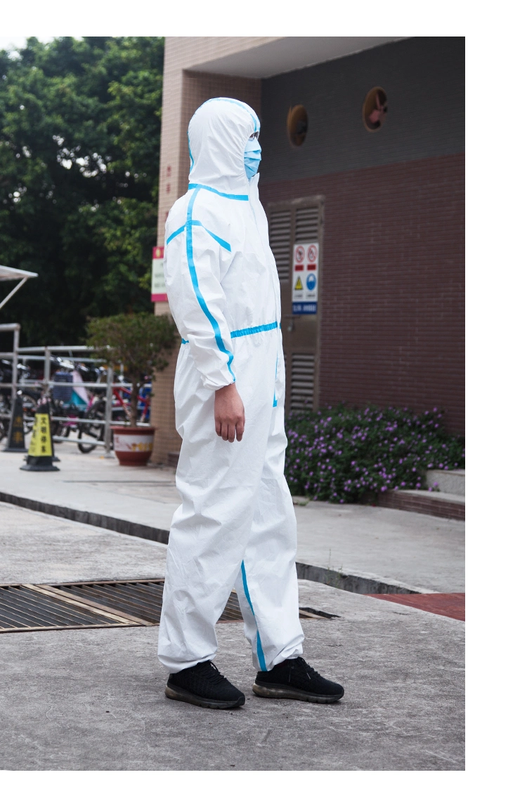 China OEM Personal PVC Disposable Chemical Protective Clothing Suit