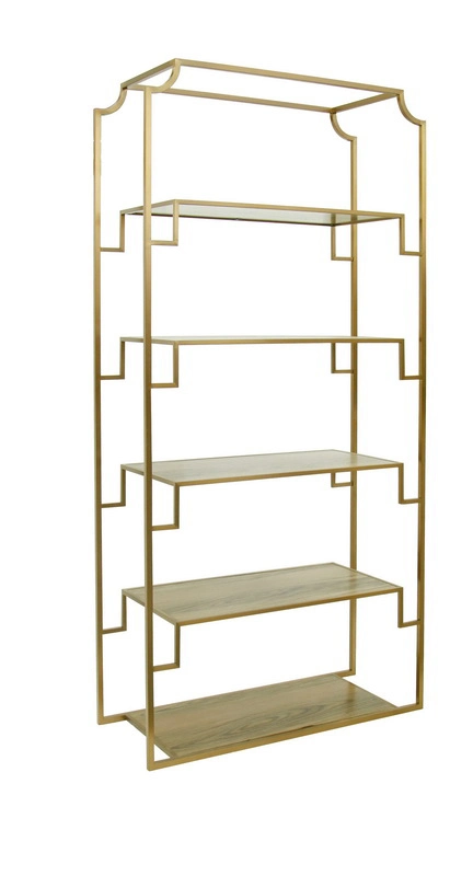 Light Luxury Iron Metal Racks Bookshelf Gold Creative Shelf Living Room Partition Display Cabinet