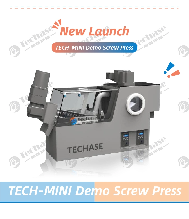 Techase Multi Disc Screw Press Volute Screw Press Dewatering Machine Wmq 1126