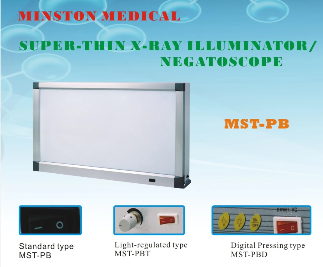 Mst-Pb Double Dental Negatoscope LED Portable Medical X-ray Film Viewer