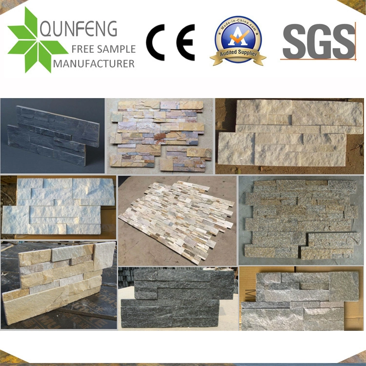 China Split Face Culture Stone Panel Rusty Slate Wall Stone