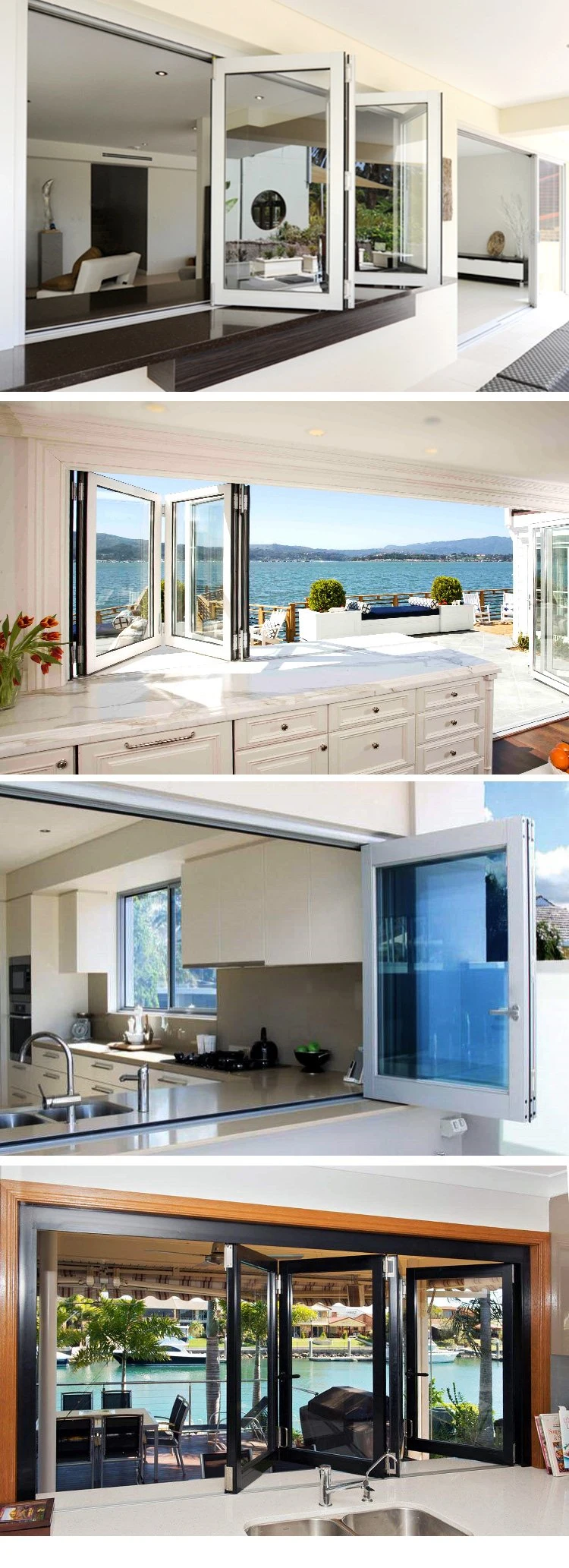 Import China Products Australian Standard Aluminium Frameless Glass Folding Door