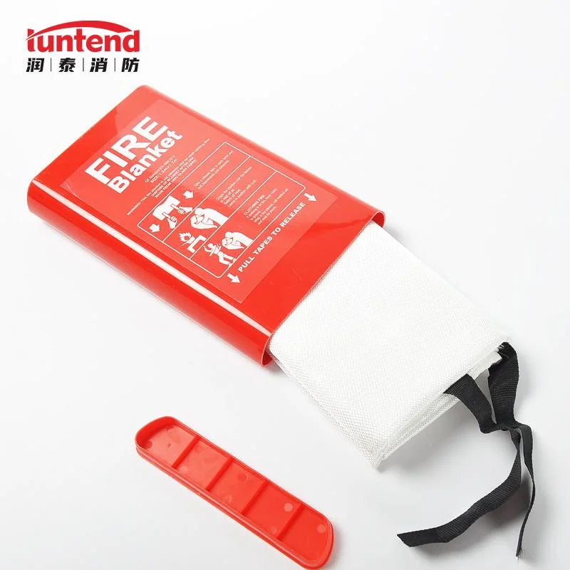 Customized Accept 1*1m Emergency Car Fire Blanket 0.43mm Fiber Glass Material Fire Stop Blanket Wihth PVC Box