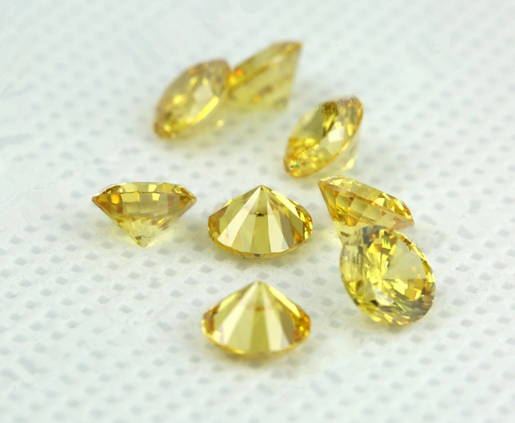 Earring Jewelry 3mm Round Cabochon Yellow Opaque Glass Gems