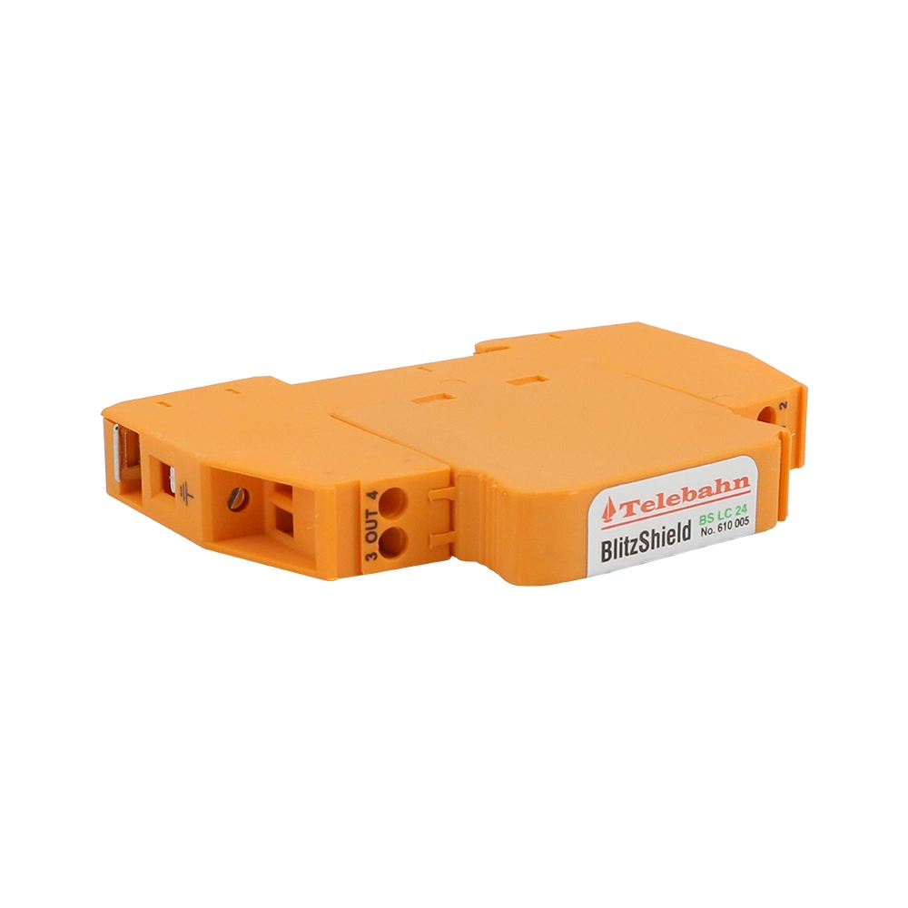 in 20ka Orange Fireproof Material Enclosure Pluggable DIN Rail Signal Surge Lightning Protection Arrester