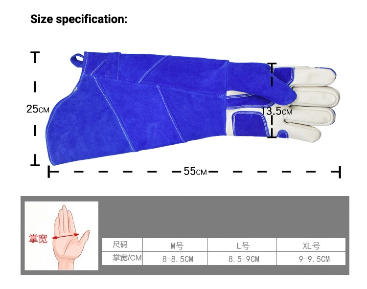 Leather Long Sleeve Anti Bite Scratch Protective Gloves, Animal Training Protective Gloves