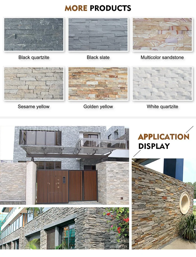 Silver Grey Slate Stone Wall Panel, Wall Cladding for Interior and Exterior Decoration