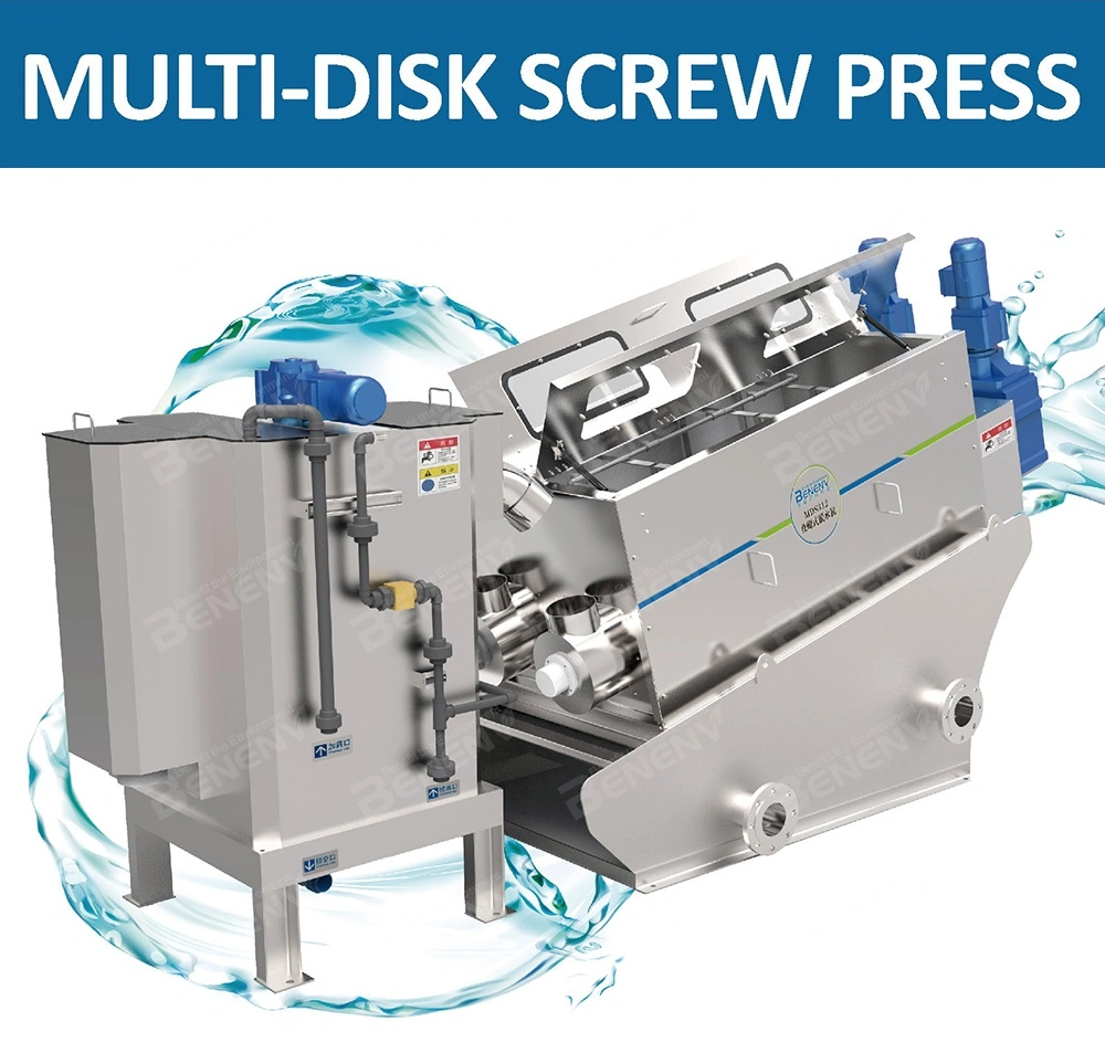 Sludge Dewatering Special Multi-Plate Screw Press for Blue Algae Dewatering (MDS101)