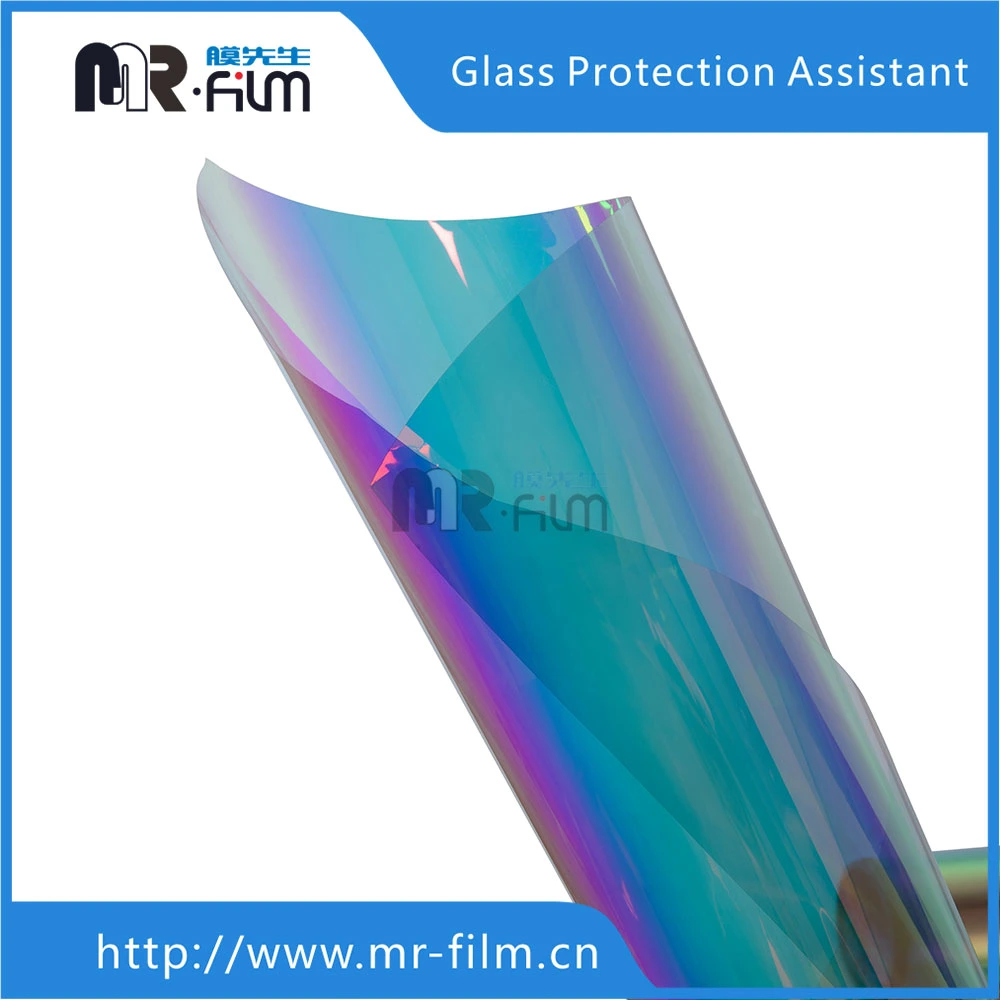 Vis Film Eco-Friendly Pet Material Dichroic Rainbow Iridescent Window Glass Decorative Film