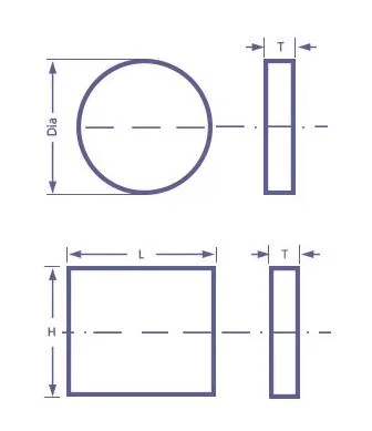 Custom Optical Bk7 / H-K9l K9 Flat Glass Protective Windows Sheet
