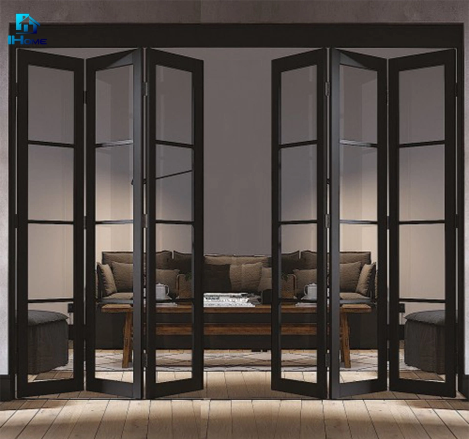 German Hardware Thermal Break Aluminum Double Glass Folding Door/Bifolding Door