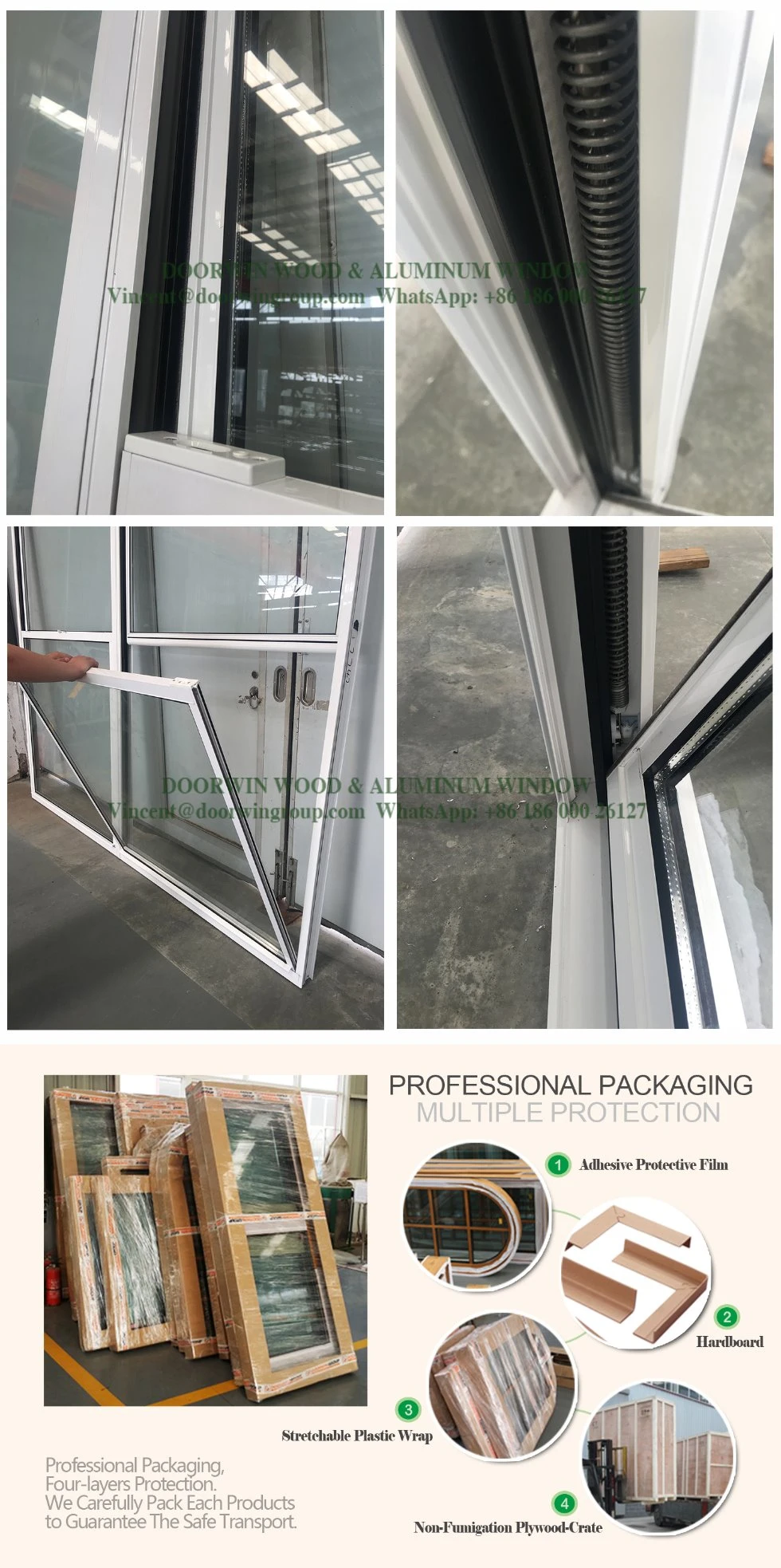 North America Standard Window, Ultra-Large Type Single Hung Thermal Break Aluminum Glass Window