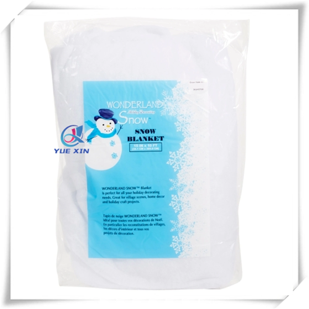En71 Flame Retardant China Manufacturer Christmas Decoration Polyester Snow Blanket