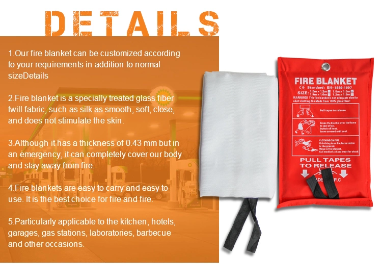 Glass Fiber Cloth Fire Blanket Waterproof Silicon Fire Blanket