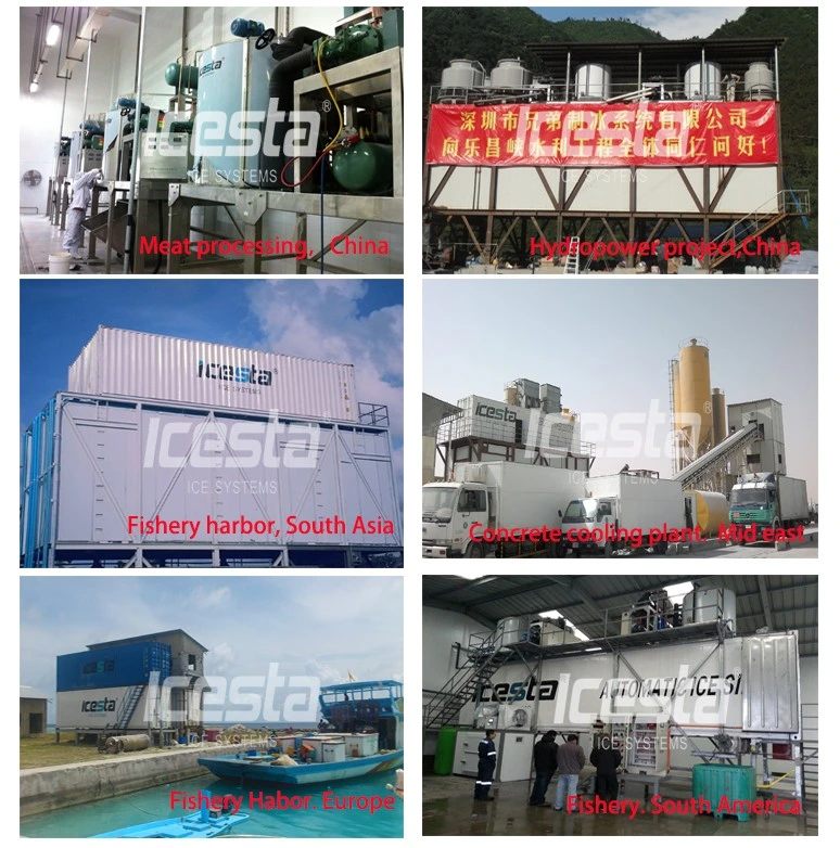 Icesta 100 Tons 24 Hrs Slurry Ice Machine for Frozen Salmon