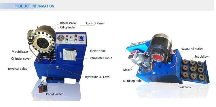Safe and Convenient Instrument Display Hydraulic Hose Crimper Hydraulic Hose Press Tool Hydraulic Hose Crimping Machine