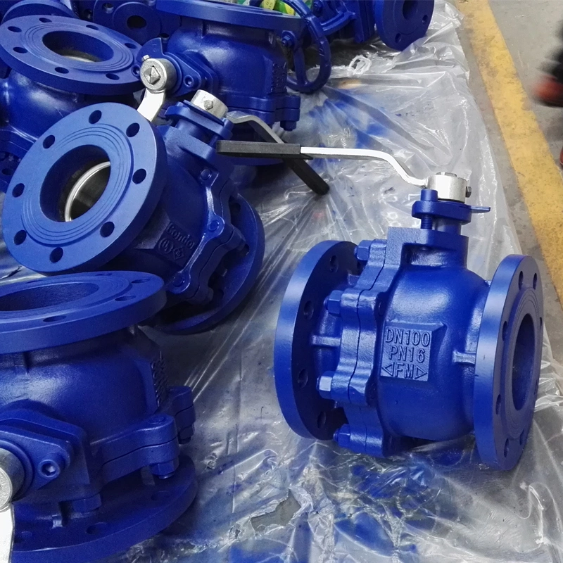 Factory Pn16 DN100 Cast Iron Ggg50 Flanged DIN BS Ductile Iron Cast Iron Floating Ball Valve Electric Butterfly Valve Globe Valve Wcb Gate Valve