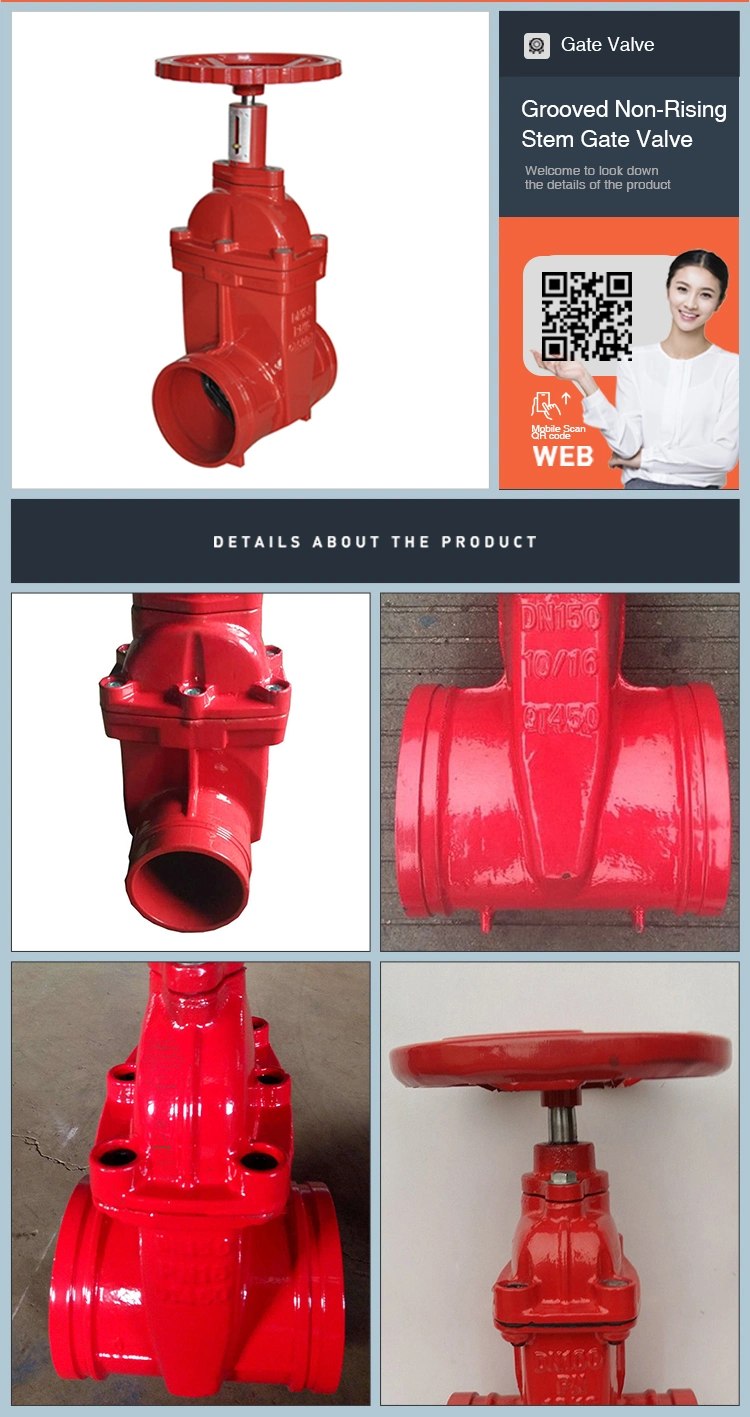 Soft Seal Gate Valve Electric Ductile Iron Fire Fighting Water Gate Valve DN80 Pn16 Qt450