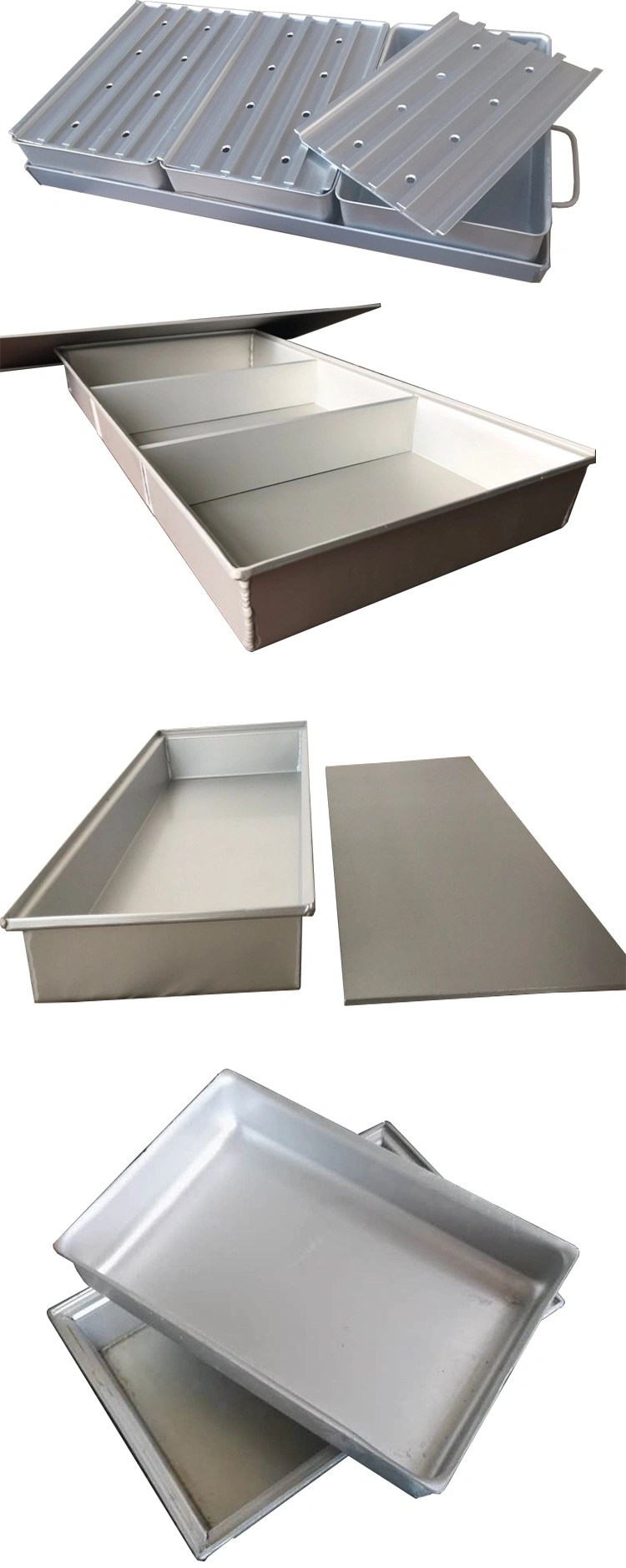 block fast freezing Aluminum freezer pan with lid, eco-friendly aluminum freezing box, frozen shrimp block equipment