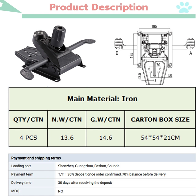 Iron Two Level Multifunctional Metal Mechanism for Office Chair Components