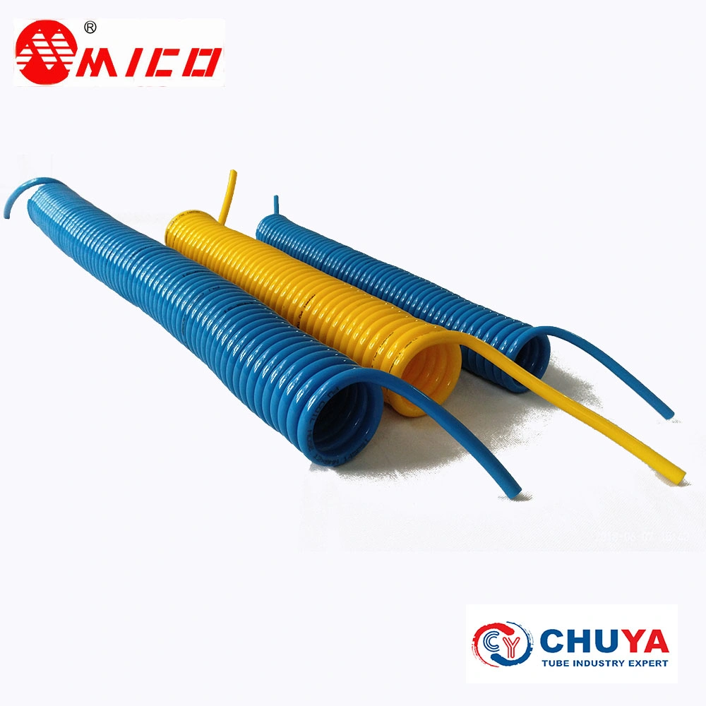 Industry PU Coiled Hose/TPU Spiral Tube/PU Coiled Tubing with Quick Couplers
