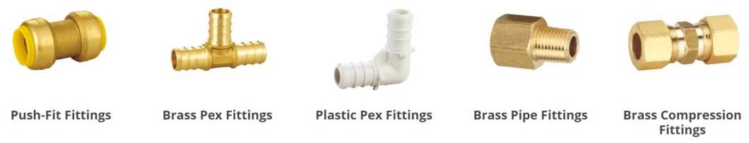 Brass Reducing Tee, Push Fit, Brass Pipe Fitting, Cupc, NSF/ANSI 61