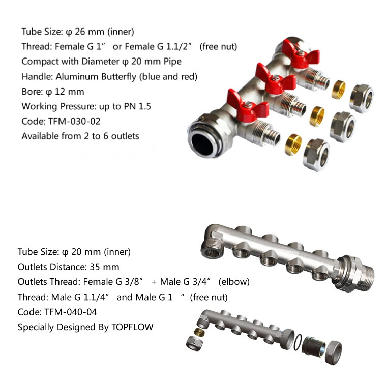 2-6 Ways Brass Forged Manifold for Water Fittings