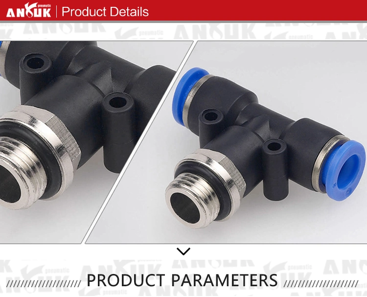 Pb Pneumatic G-Thread One-Touch Air Tube Plastic Connector Fitting