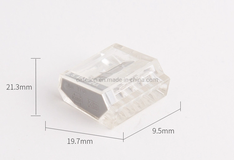 Factory Promotion 5 Hole Wire Joint Plug-in Home Wire Quick Connector Pct-255 Terminal Block Fast Junction Box Resuable Connector Rigid Wire Terminal Connector