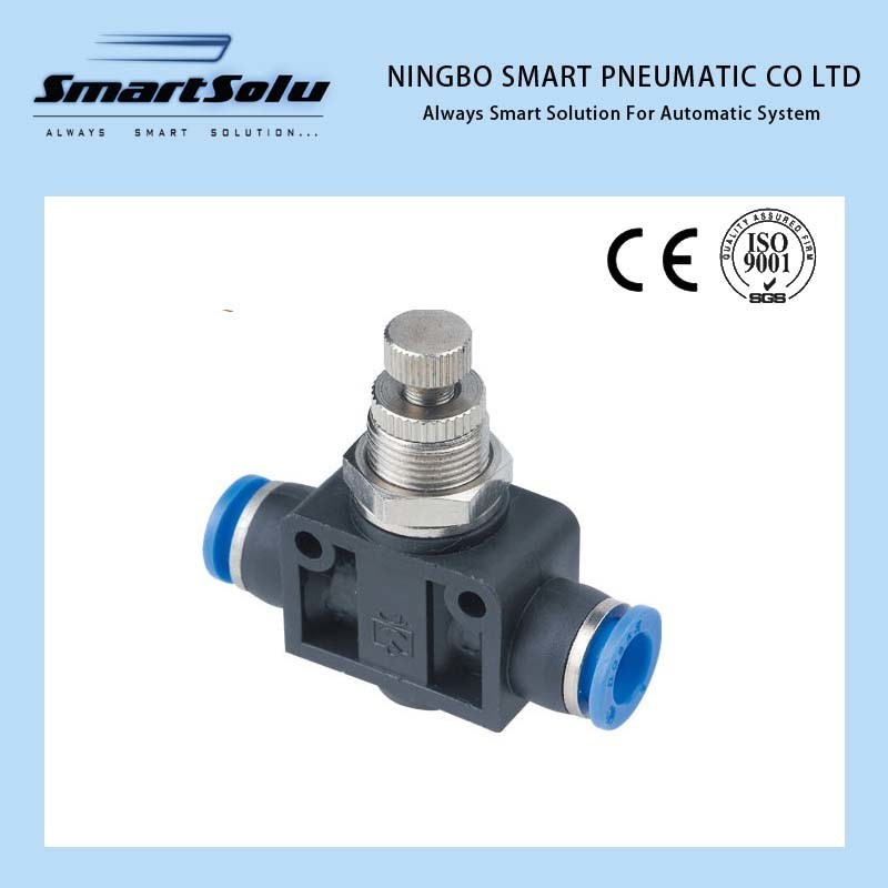 Ningbo Smart High Quality PA Speed Controller Plastic Pneumatic Fittings