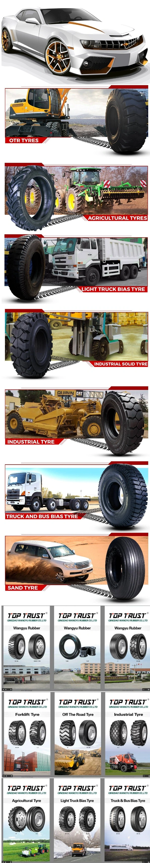 Industrial Pneumatic Tyre with Big Block Pattern 8.25-12 Forklifts Tyre.