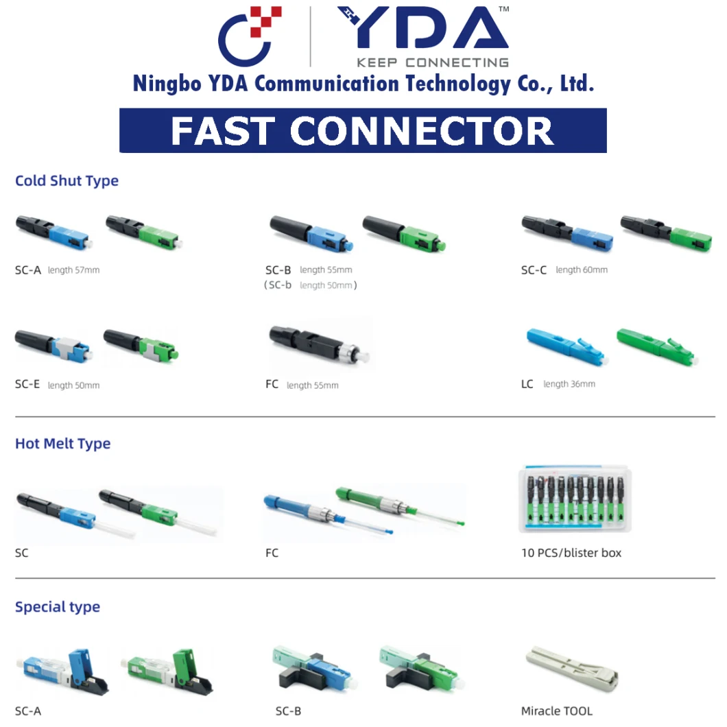 FTTH Sc/APC Sc/Upc Fiber Optic Fast Connector Optical Fiber Quick Connector