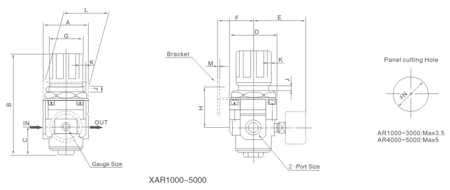 Air Source Treatment Units Pneumatic Air Regulator High Pressure Regulator