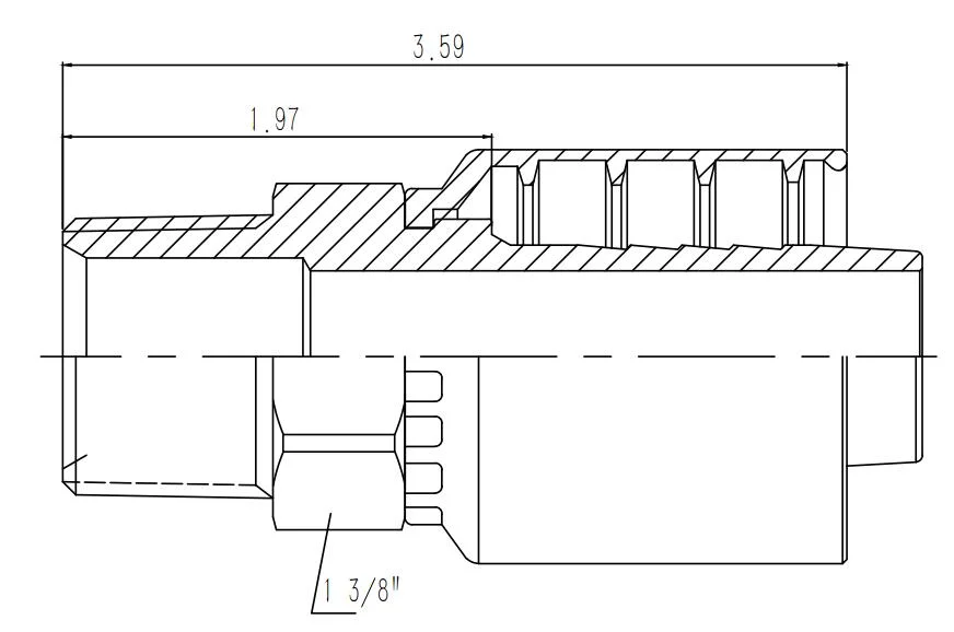 Male Pipe Hose Fittings/Stainless Steel Hydraulic Crimp Fittings/Hydraulic Hose Fitting