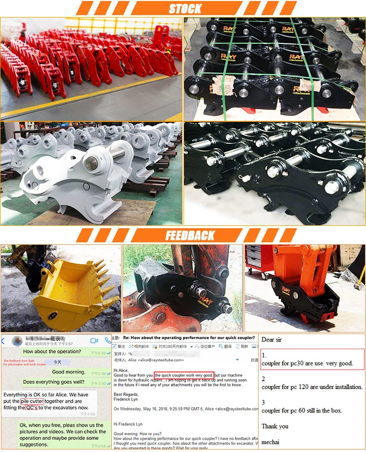 Excavator Quick Hitch Manufacturers Hydraulic Quick Coupler for Sale