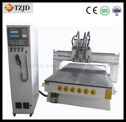 Pneumatic Tool Changing CNC Router Multi-Head Engraving Machine