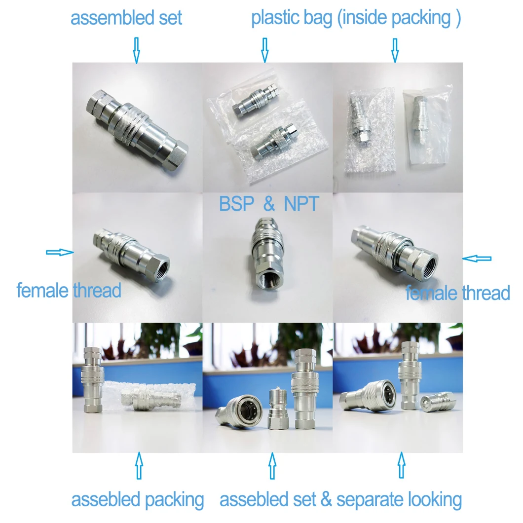 Pipe Connecting Couplers Quick Disconnects Couplings 1/2'' BSP/NPT