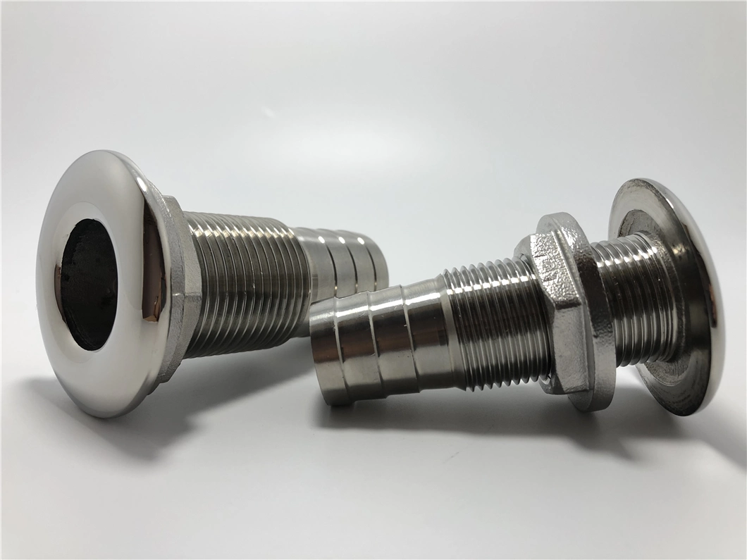 Stainless Steel Boat Thru Hull Fitting Hose Barb Drain