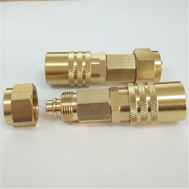 Brass Mould Cooling Quick Release Coupling with Connecting Sleeves