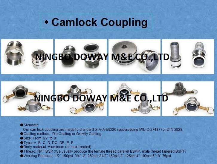 Nylon Camlock Hose Quick Connector Camlock Coupling