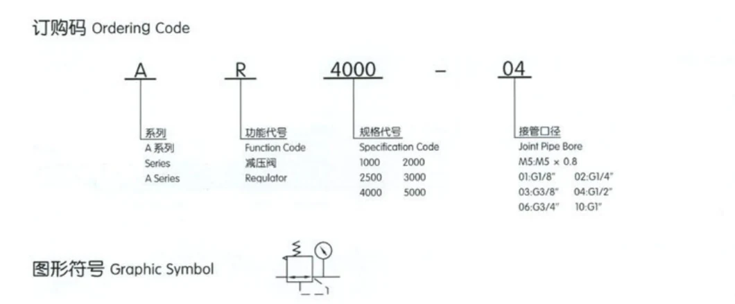 Ar4000-04/06 Air Regulator; Air Source Treament Unit; Pneumatic Air Cource Treatment Unit, Regulator;