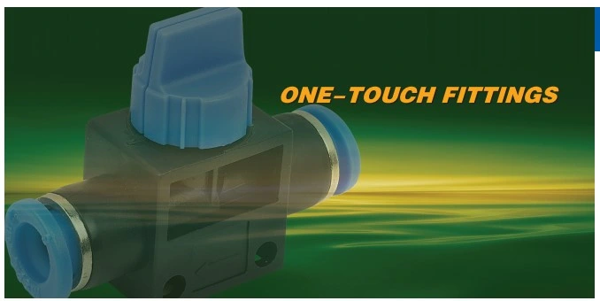 Good Quality Hvff Hvsf Series Plastic &Brass One Touch Fitting Push in Fitting Pneumatic Pipe Fitting