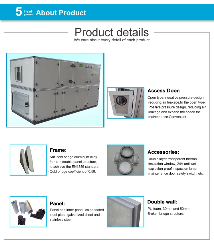 Air Source Heat Pump Energy Recovery Fresh Heat Pump Air Handling Unit Ahu