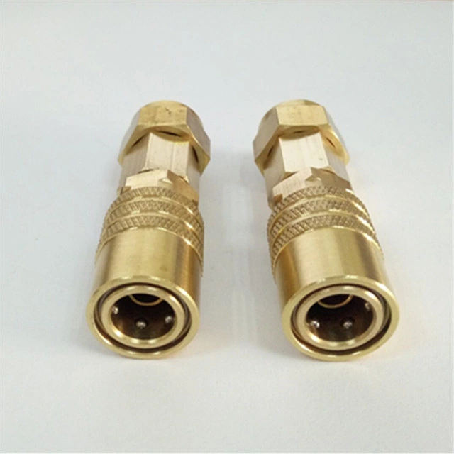 Brass Mould Cooling Quick Release Coupling with Connecting Sleeves