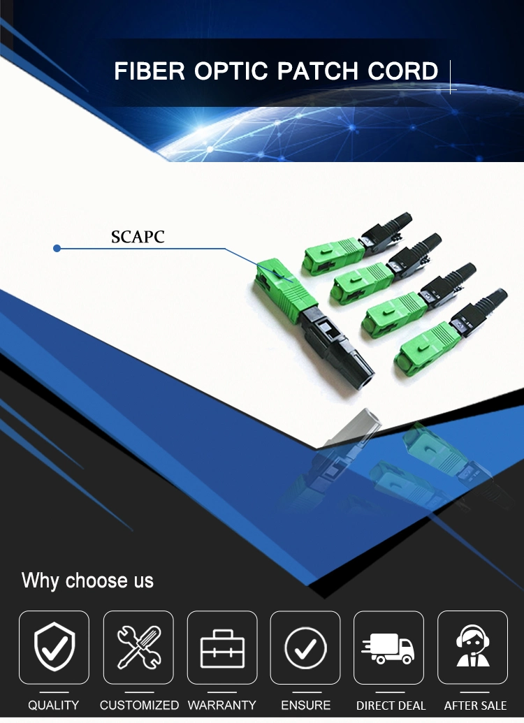 FTTH Fiber Optic Quick Connector Single Mode Upc APC Fiber Optic Quick Connector Sc APC Fiber Fast Connector