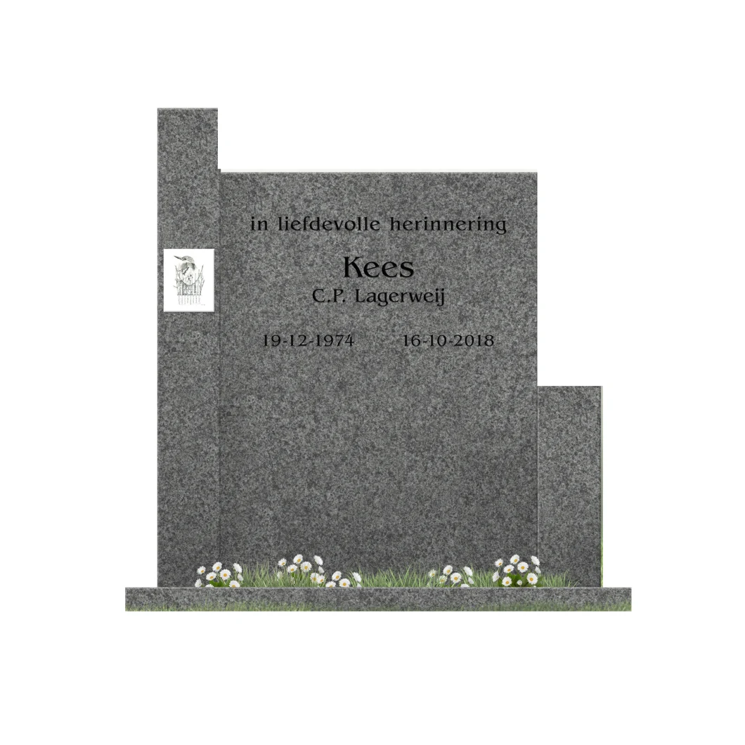 European Square Design Black Granite Stone Tombstones Headstone Monument