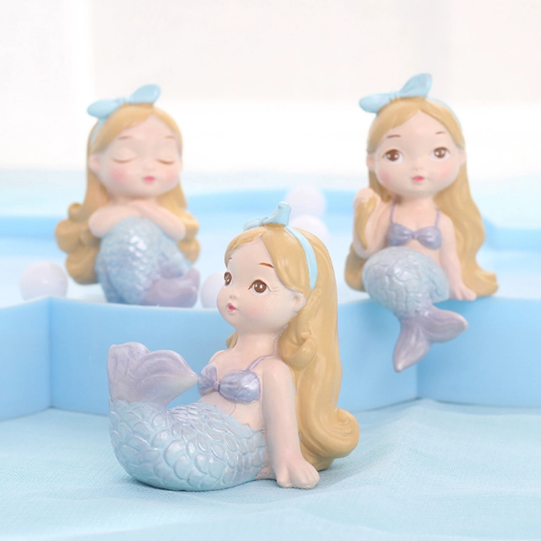 Wholesale Resin Garden Miniature Mermaid Fish Figurines Statues