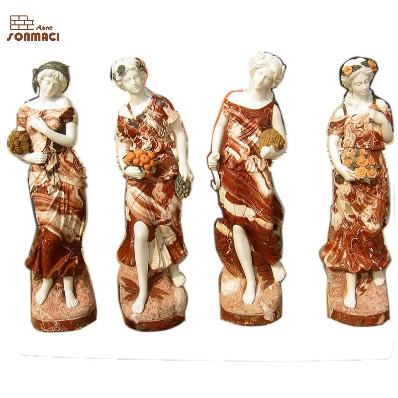 Life Size Natural Marble Garden Four Season Statues for Sale
